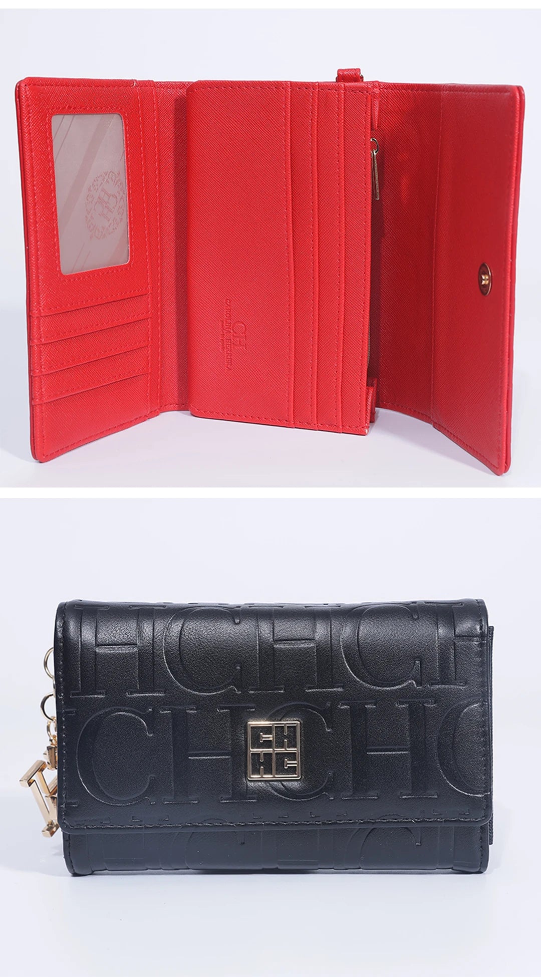 CH Luxury Card Bag Minimalist Chic Embossed Design Wallet Stylish Women Accessory Compact Multi Slot Card Holder Daily Essential