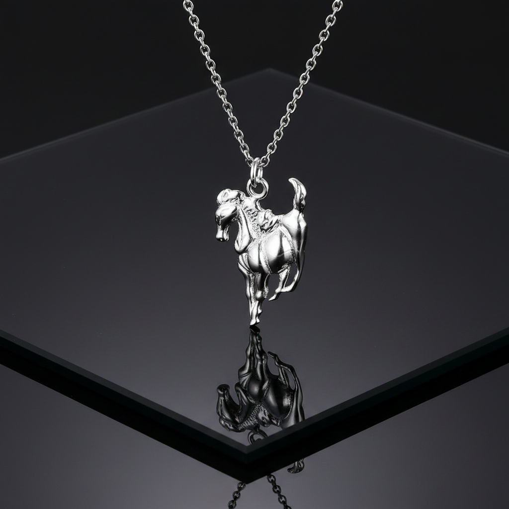 Fashion brand 925 Sterling Silver Necklace For Women luxury Wedding Jewelry elegant horse pendants chain neckalce