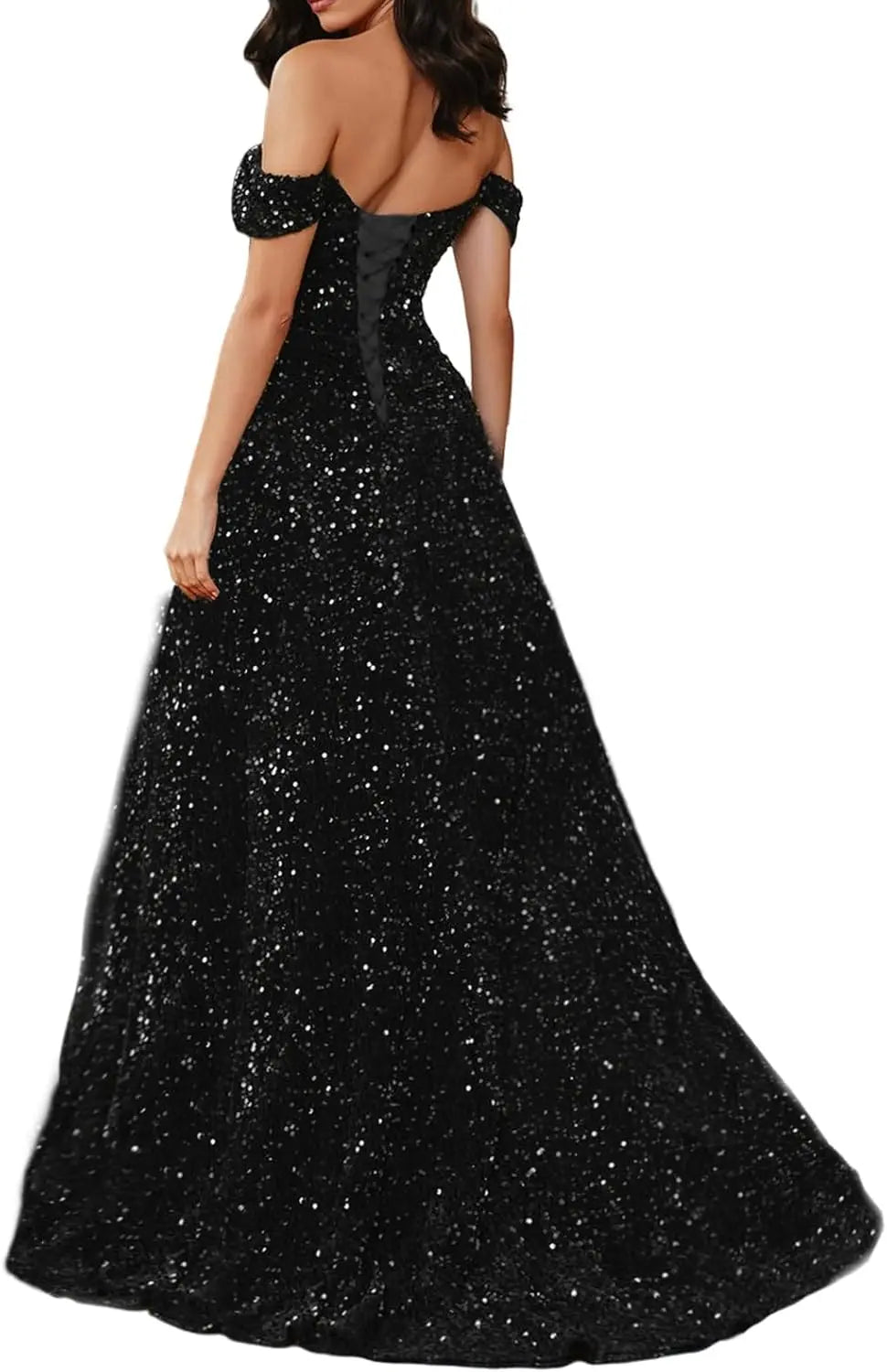 Prom Dresses Long A Line with Pockets Formal Evening Ball Gowns Velvet Velvet Sequins Black Tie Wedding Party Dress