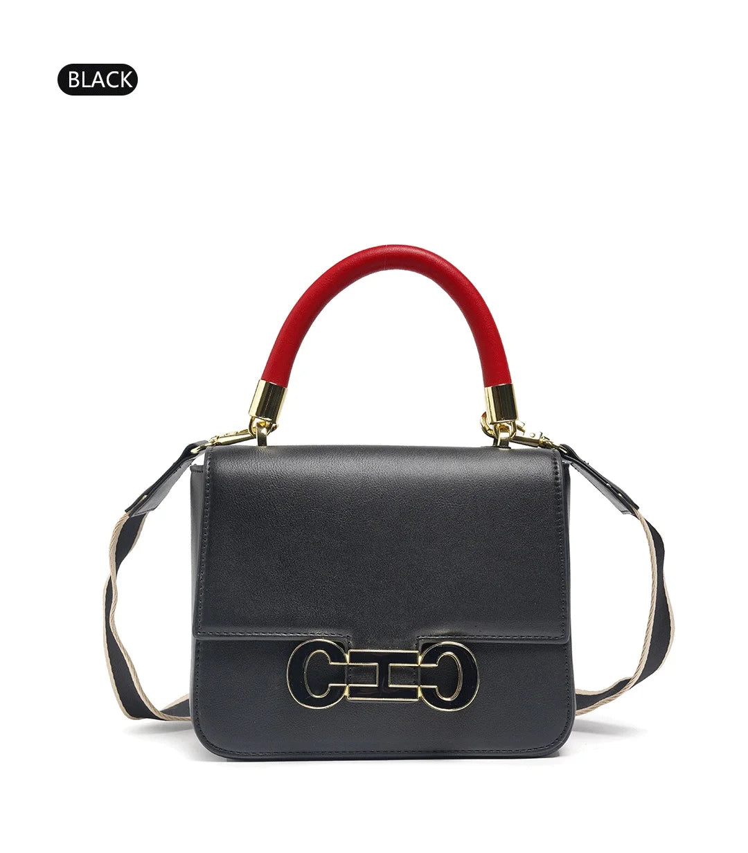 CH New PU+TPU Hand Bag 20x16x7cm Multi-Compartment Purse, 6 Colors Black Camel Cream Green Maroon Plum, Lightweight Tote