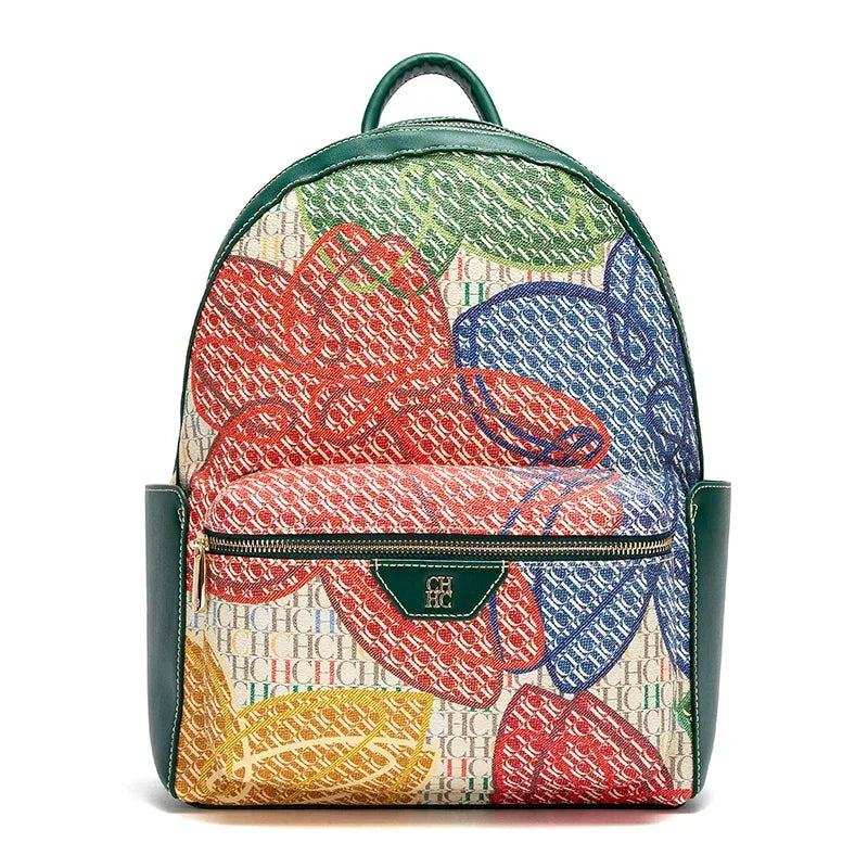CH Unique Printed Design Women's Backpack Rugged Backpack Fashion Women's Backpack New 2025 Large Capacity Printed Travel Bag