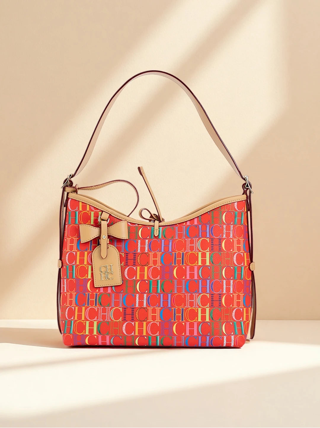CHCH Bowknot Element Design New Trend Tote Bag Fashion Letter Print Square Luxury Brand 2025 Lace-up Women's Tote Bag