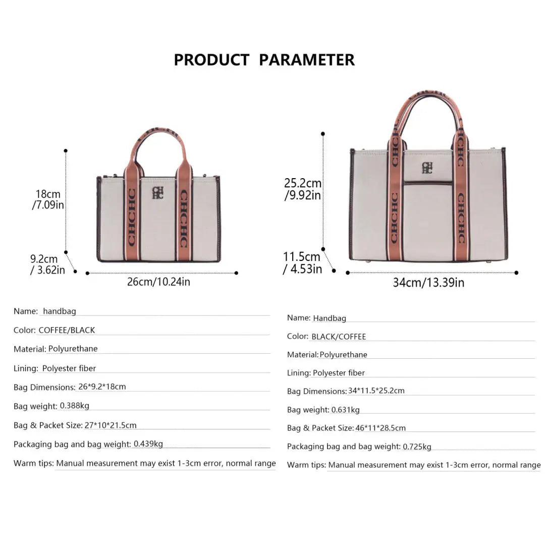 CH Brand Women's Handbag High Quality PU Material Fashion Boutique Brand Logo Women's Commuter Shoulder Bag
