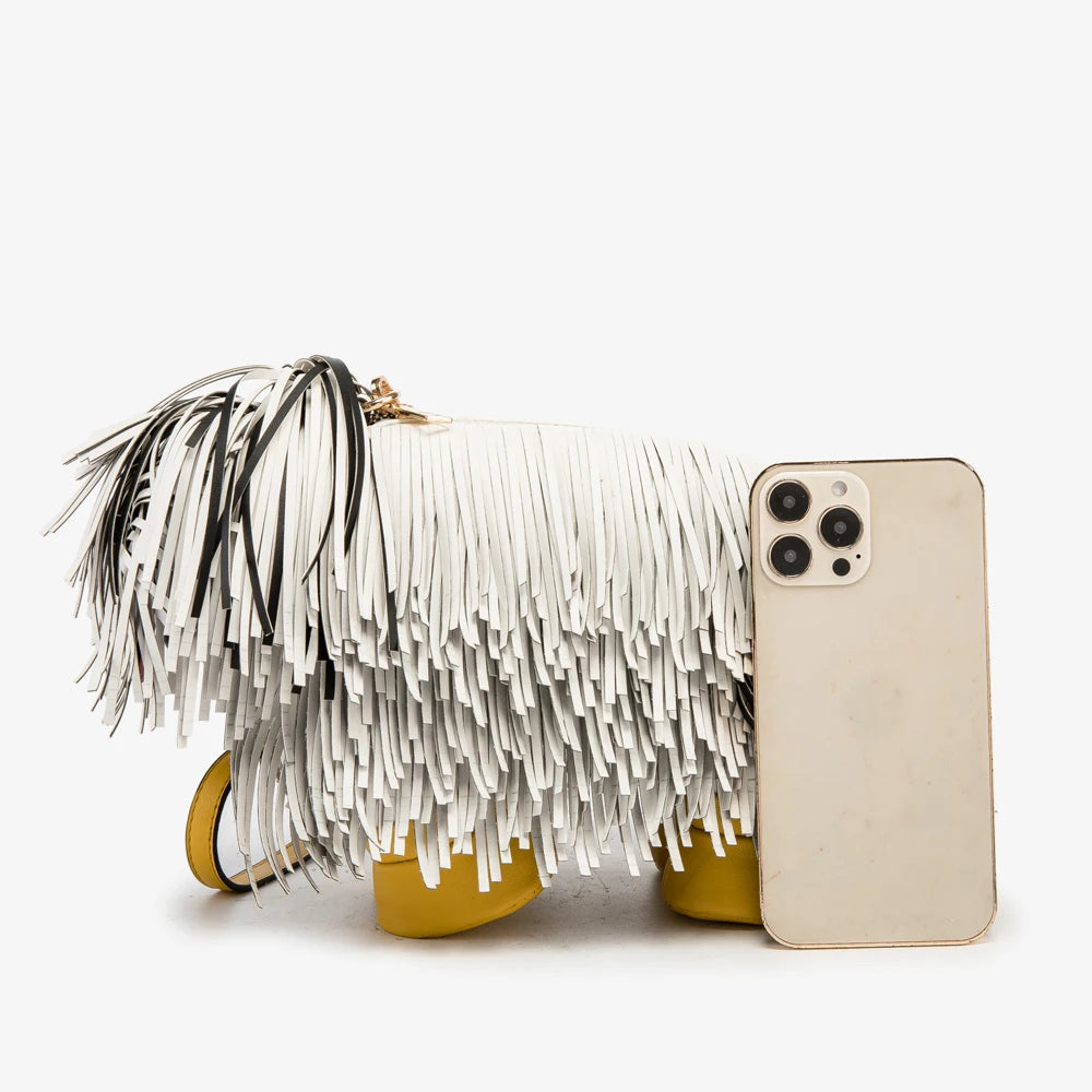 Luxury Designer Cute dog shape, Leather crossbody shoulder bag