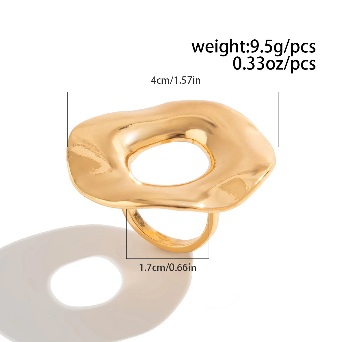 Salircon Aesthetic Design Inlaid Imitation Pearl Flower Leaf Ring for Women Vintage Circular Metal Finger Ring Party Jewelry