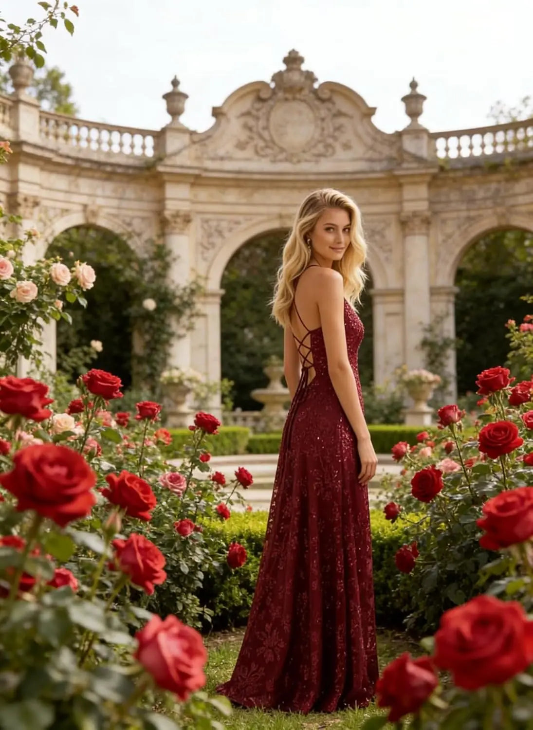 Lace Sequin Long Prom Dresses for Women 2026 Sparkly Pleated A Line Formal Evening Ball Gown Women Elegant Party Dresses