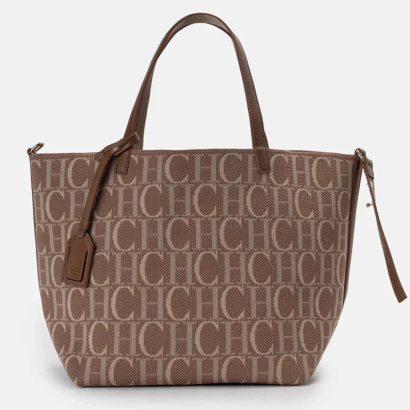 CH Popular Large Capacity Tote Bag Versatile Elegant Casual Shopping High Quality Ladies Bag Women's Brand Fashion Letter Print