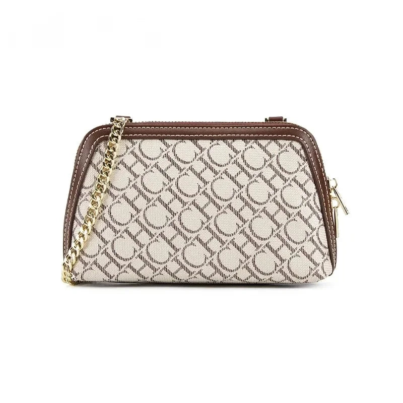 New Letter Printed Shoulder Bag Light Luxury Brand Chain Suede Leather Bag Chain Shoulder Bag Fashion Retro Crossbody Designer