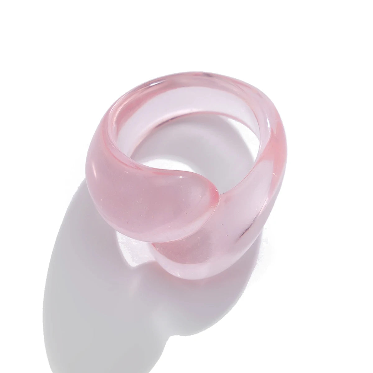 Ingemark Multicolor Resin Water Drop Chunky Rings Women Boho Geometric Open Cuff Finger Rings Y2K Wed Jewelry Party Accessories