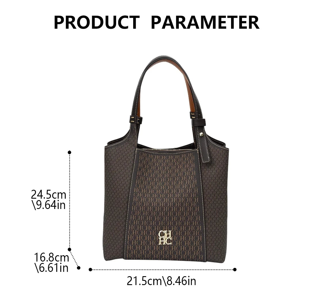 Fashion Letter Printed Design Women's Handbag High-end Light Luxury Vintage Brand Large Capacity New Women's Tote Bag