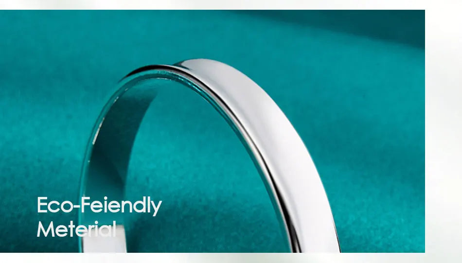 DOTEFFIL 925 Sterling Silver Smooth 8mm Adjustable Bangle Bracelet For Woman Man Fashion Wedding Engagement Party Jewelry