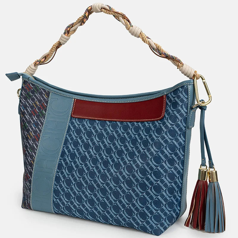 CHCH Women's Tote Bag 2025 New Splicing Design Dual purpose Shoulder Bag Large Capacity Commuter Women's Bag
