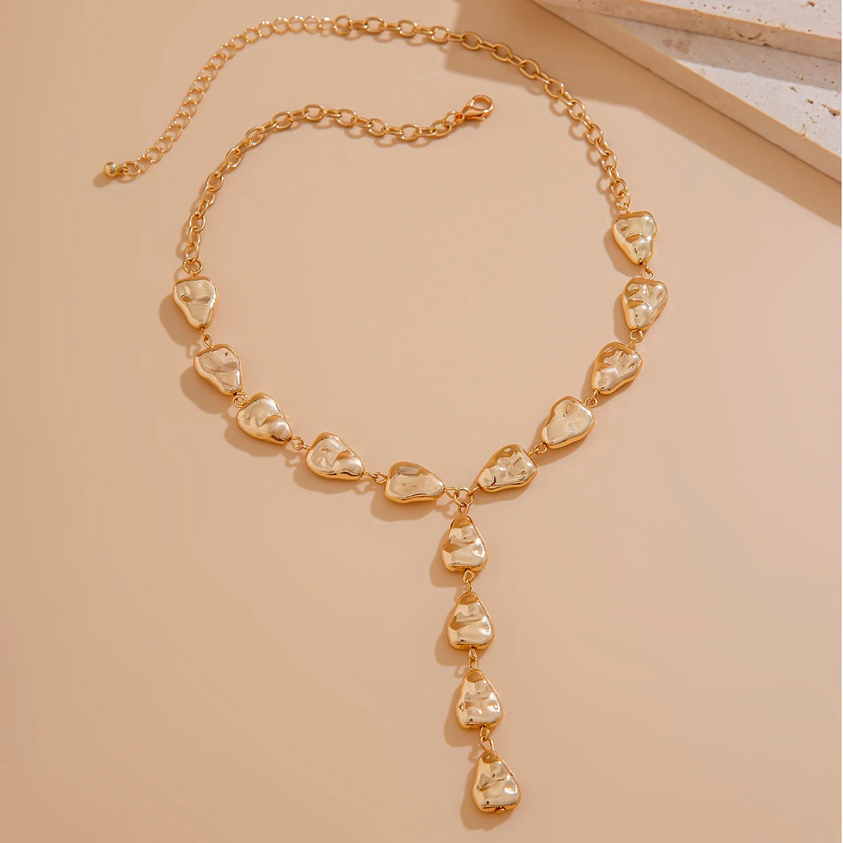 KunJoe Sexy Y-Shaped Long Tassels Necklace for Women Punk Plastics Water Drop Pendent Necklace Lady Neck Jewelry Party Ornament