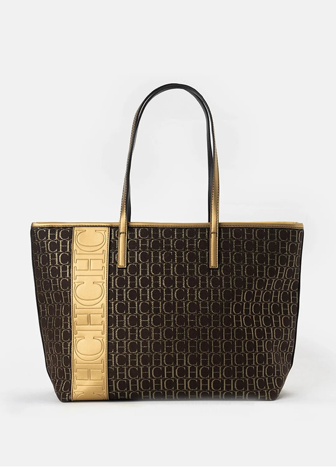 CH Women's Fashion Monogram Tote Bag, Large Capacity Shoulder Handbag, Casual Shopping Bag for Office and Travel