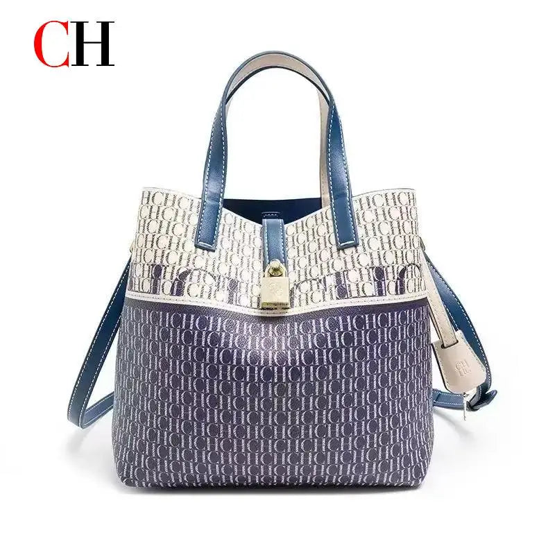 Women's Shoulder Large Capacity Bag Exquisite Flower Printed Women's Leather Bag Fashion Design New 2025 Women's Handbag Printed