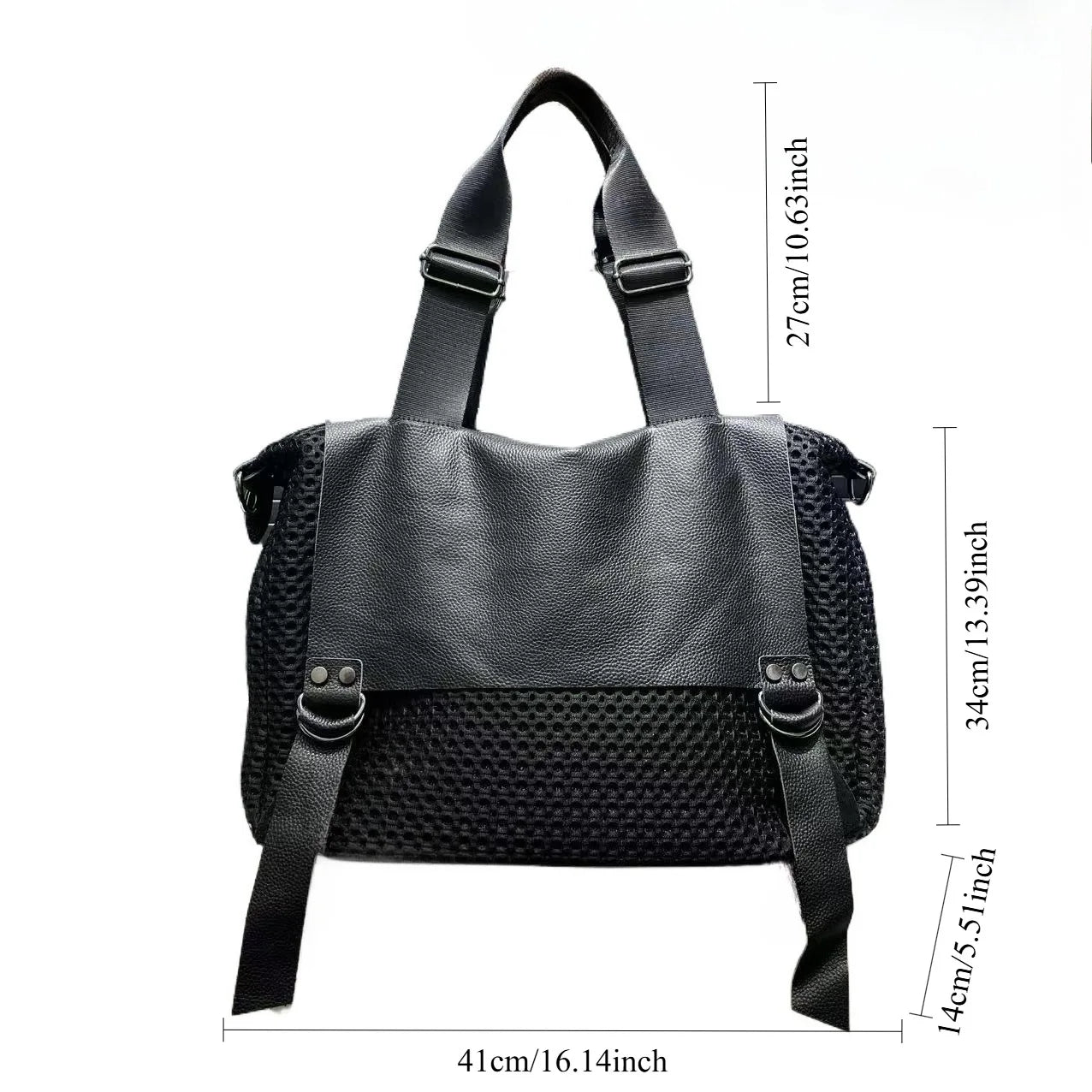 Large Mesh Tote Crossbody Bag