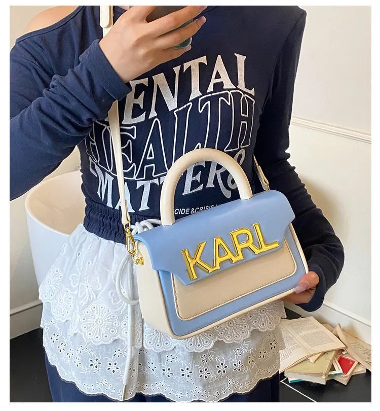 Solid Color Diaper Bag Letter Logo High End Minimalist Trendy Tote Bag For Women Shoulder Bag Large Capacity