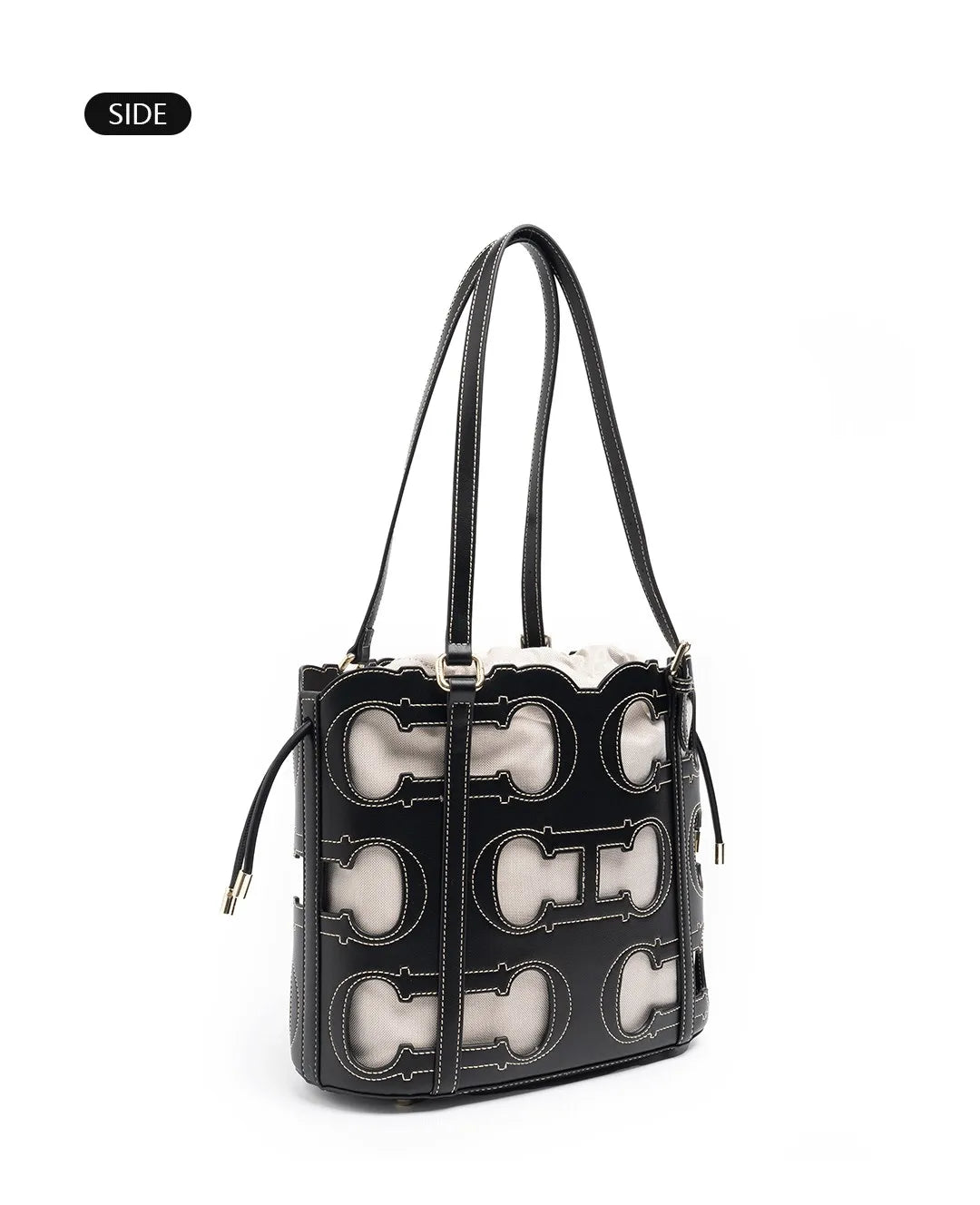 CH Women's Shoulder Bag High-end Brand Fashionable Hollow Design Women's Handbag Large Capacity Simple Solid Color
