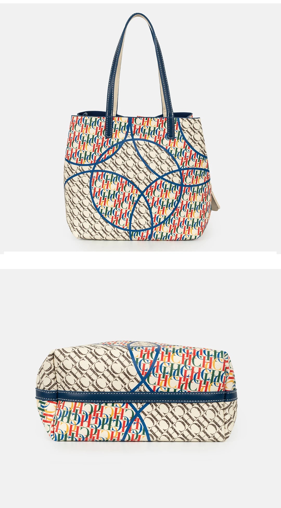 CH Tote Bag for Women Luxury Handbag New Colorful Letter Print Large Capacity Shoulder Bag Casual Shopper Bag with Lock