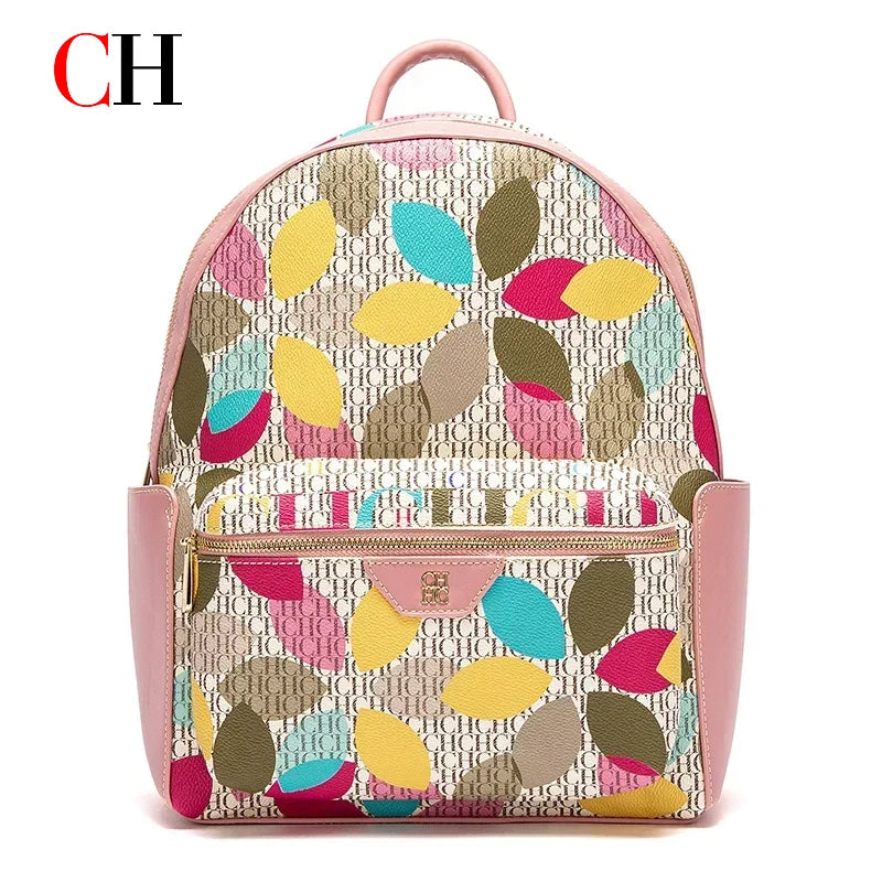 CH Unique Printed Design Women's Backpack Rugged Backpack Fashion Women's Backpack New 2025 Large Capacity Printed Travel Bag