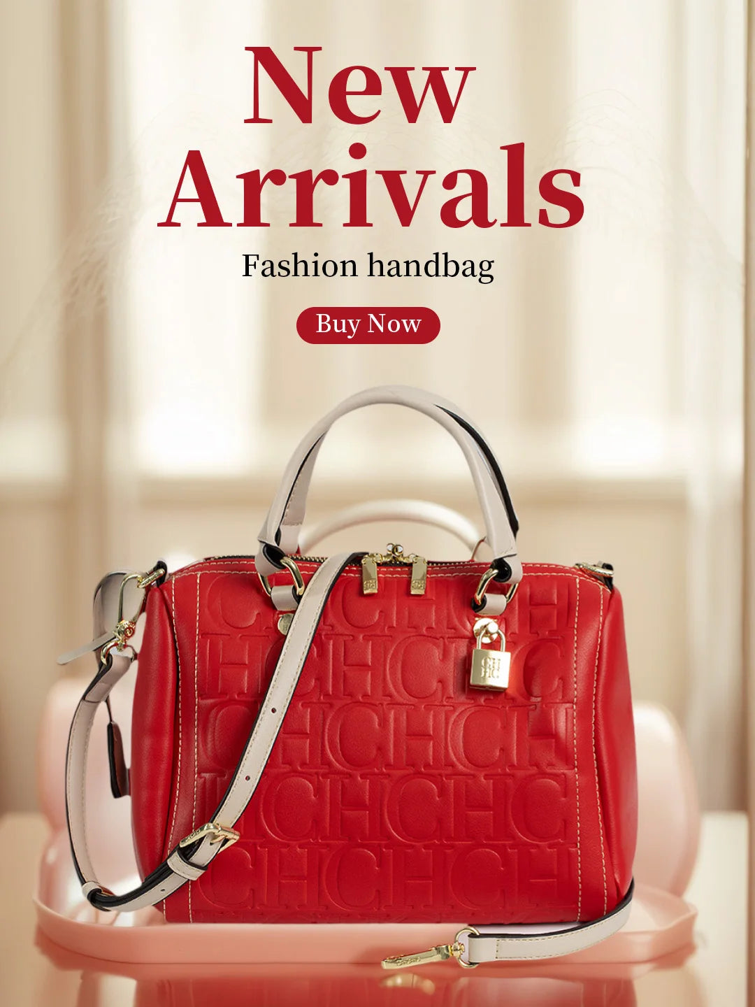 CH New Exquisite Handbag Spring and Summer High-quality Letter Print Multi-Scene Available 2026 Boston Crossbody Bag