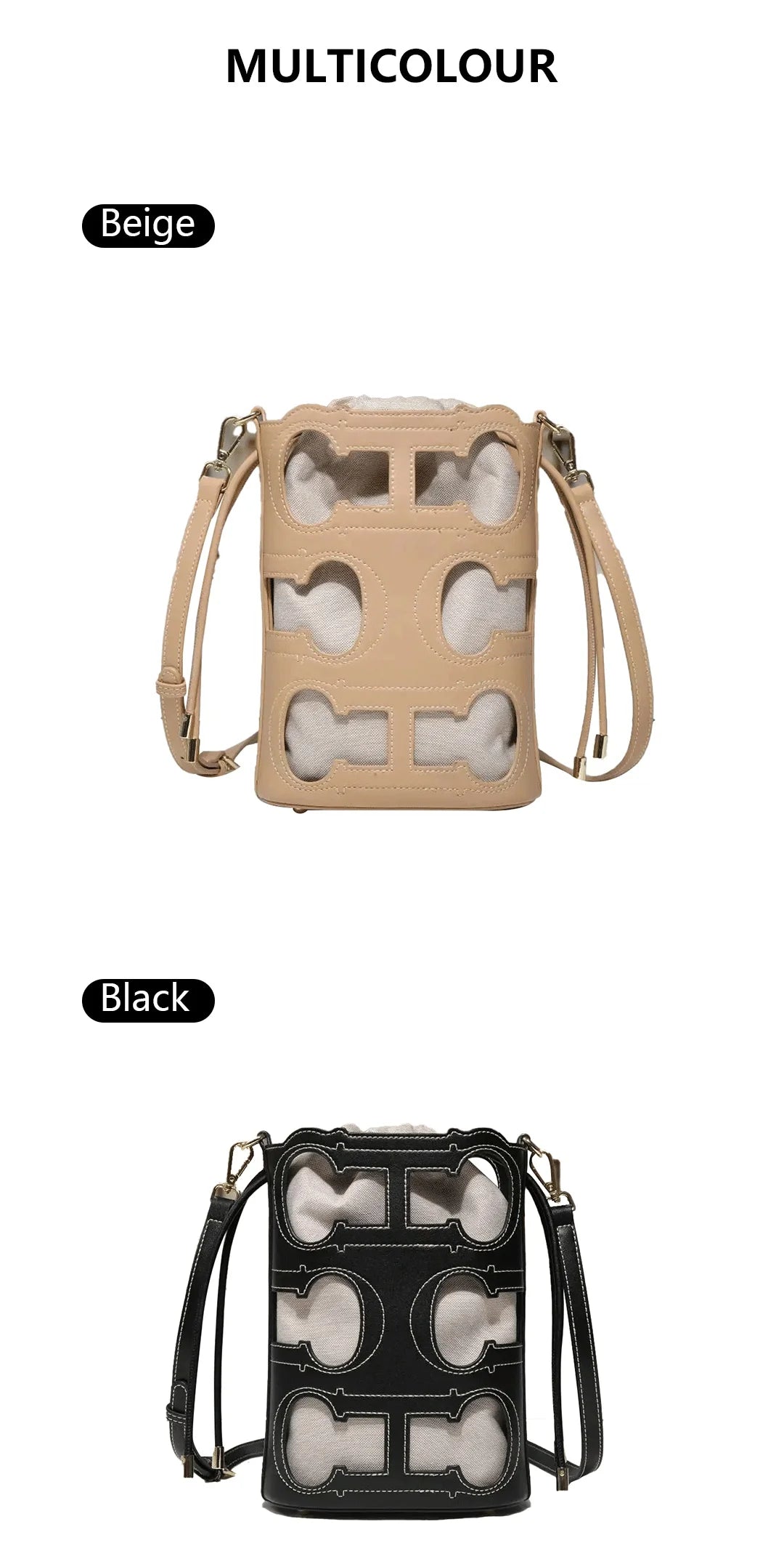 CH New Daily Commuting Ladies Handbag Fashion Hollow Design Ladies Crossbody Bag Simple Versatile Style Ladies Shoulder Bag