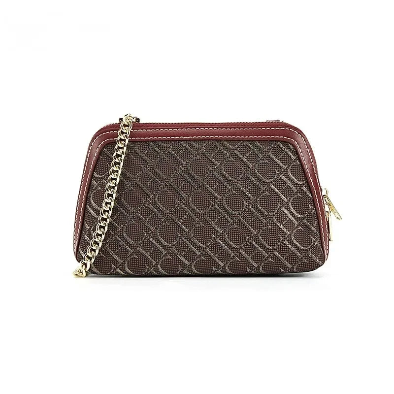 New Letter Printed Shoulder Bag Light Luxury Brand Chain Suede Leather Bag Chain Shoulder Bag Fashion Retro Crossbody Designer