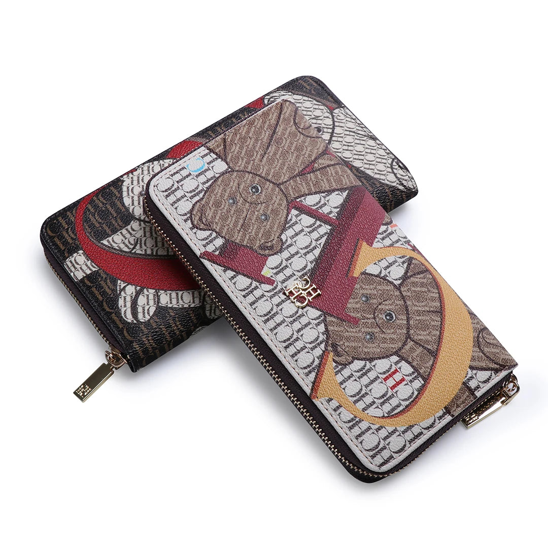 Multiple Pattern Women's Wallet Print Design Fashion Classic Women's Wallet Solid Color Design High Quality Card Holder