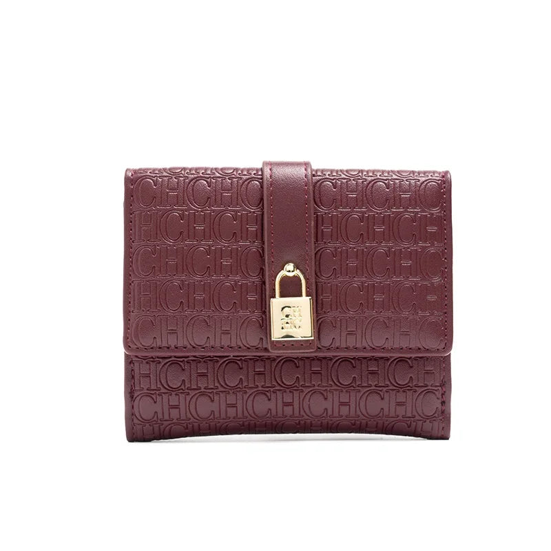 CH Fashion Versatile Letter Print Design Wallet Premium Feeling Wallet High Quality Standard Wallet Ladies Temperament Style