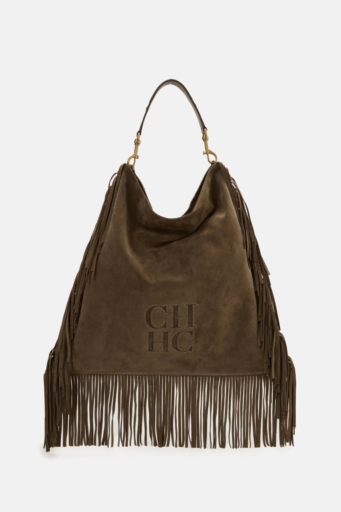 CH Leather Suede Fringe Hobo Bag Brown Large Capacity Tassel Shoulder Bag Retro Western Style Casual Handbag For Women Daily