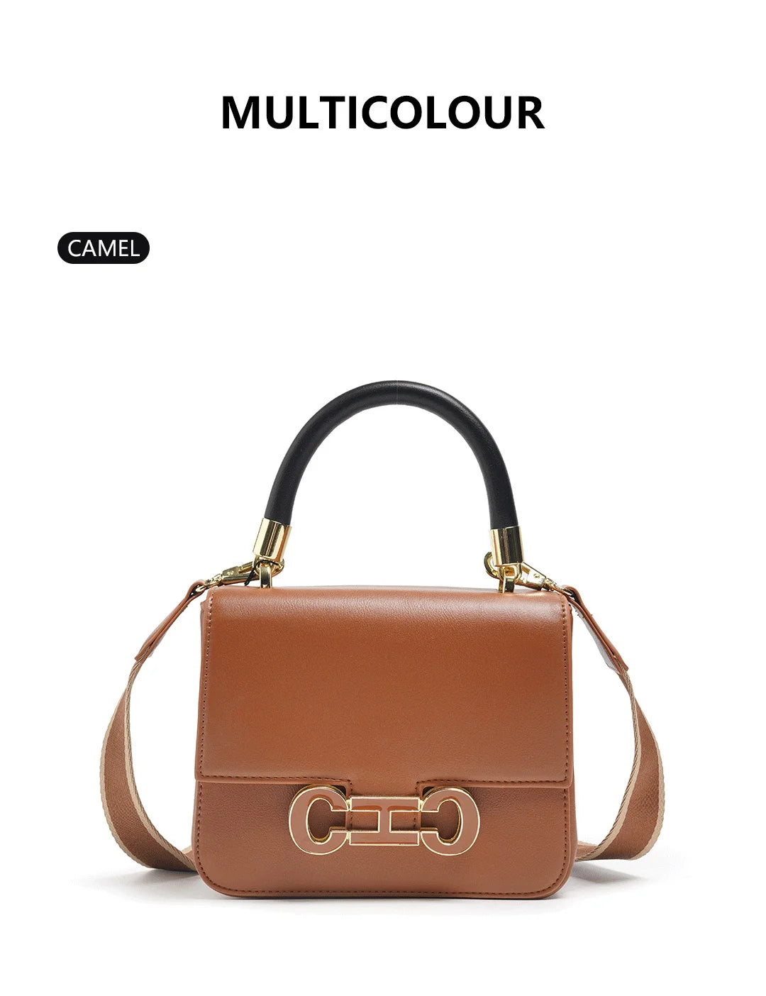 CH New PU+TPU Hand Bag 20x16x7cm Multi-Compartment Purse, 6 Colors Black Camel Cream Green Maroon Plum, Lightweight Tote