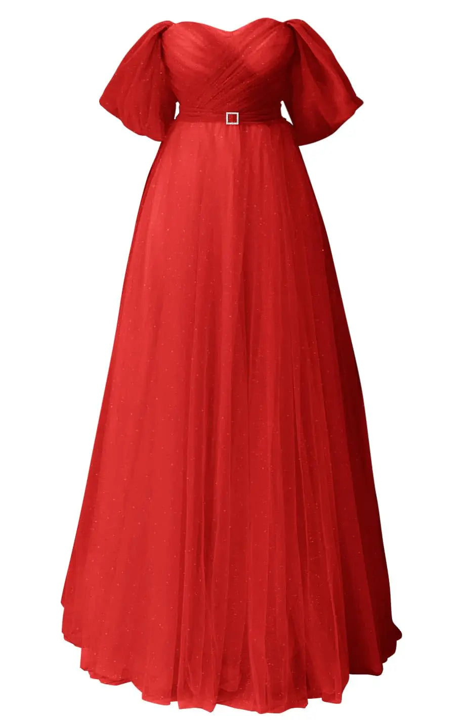 Glitter Tulle Prom Dresses Off The Shoulder Sweetheart Puffy Long Evening Gowns for Women 2026 Elegant Dress Wedding Party