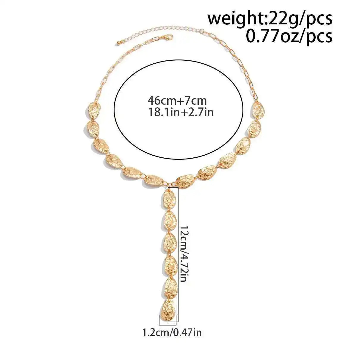 Salircon Vintage Irregular Baroque Y-shaped Necklace Women 2025 New Simple Geometric Pendant Necklace Daily Jewelry Accessories