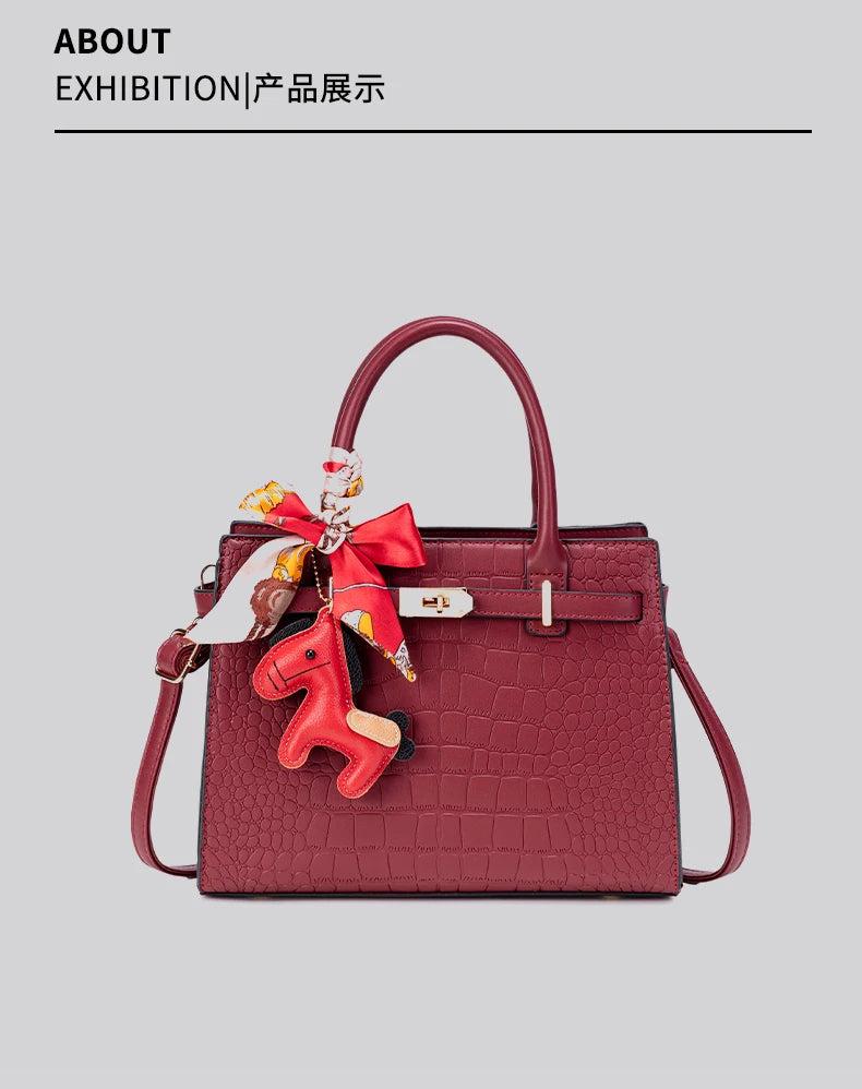 large-capacity multi-functional crossbody bag, PU leather