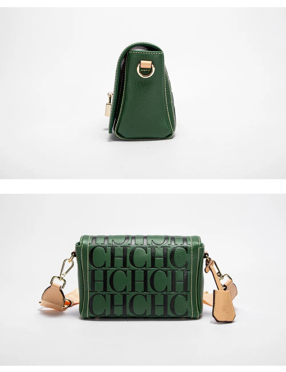 Fashion Design Model Metal Accessories Buckle Women's Shoulder Bag Luxury Brand 2025 New Fashion Solid Colour Printed Head Bag
