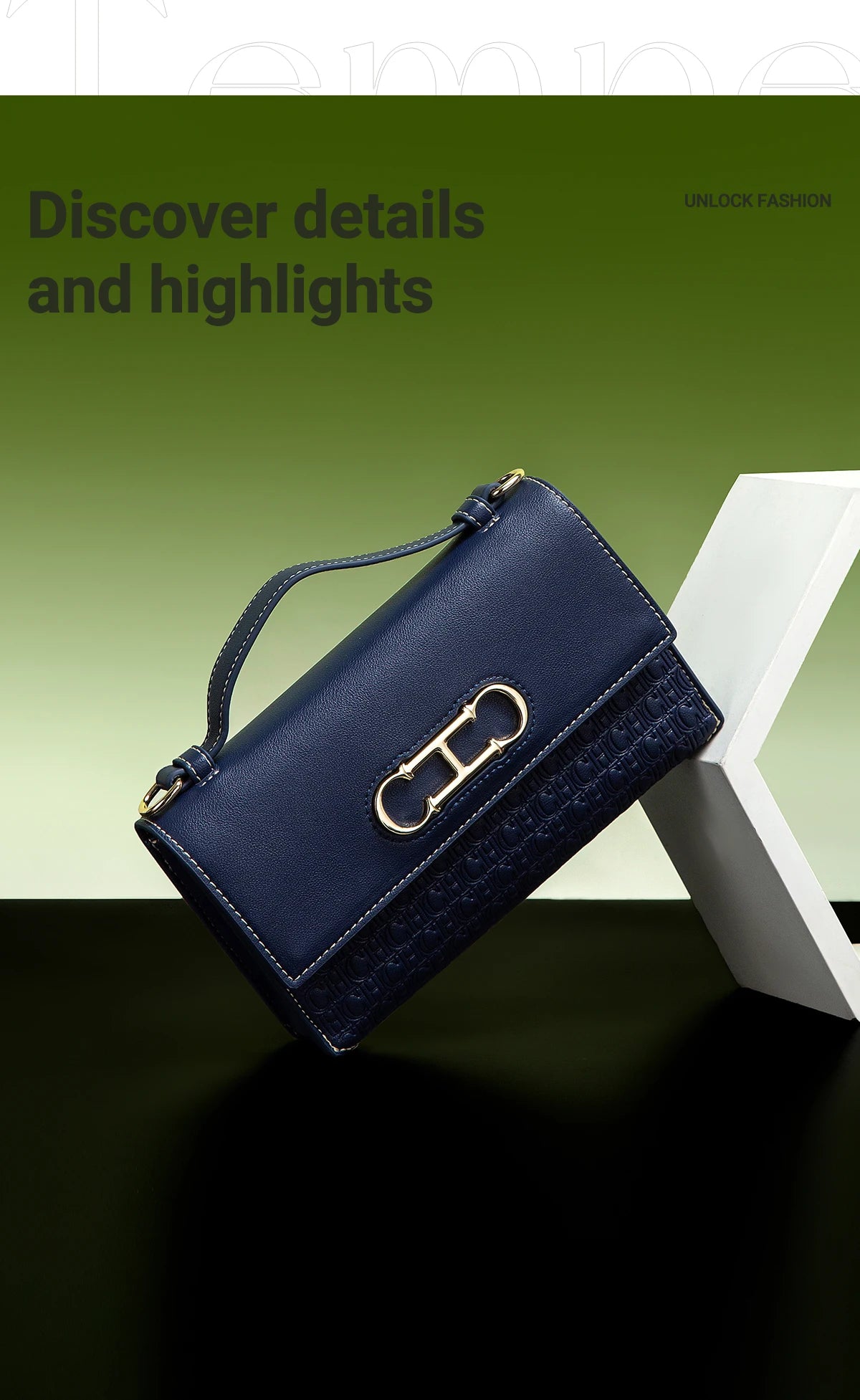 CH Women's Classic Retro Fashion Shoulder Bag Light Luxury Popular Classic Models Large Capacity Brand Logo Buckle Crossbody Bag