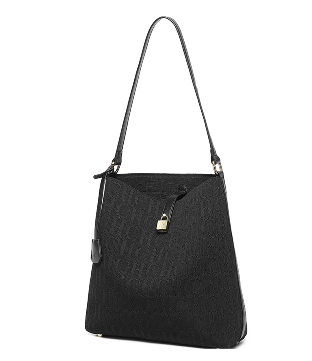 CH Women Hobo Bag Monogram Pattern Gold Lock Hardware Large Capacity 2026