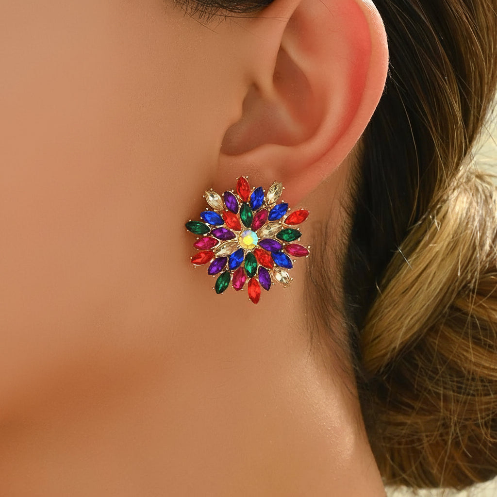 l Round Edge Irregular Earrings Exquisite Gorgeous