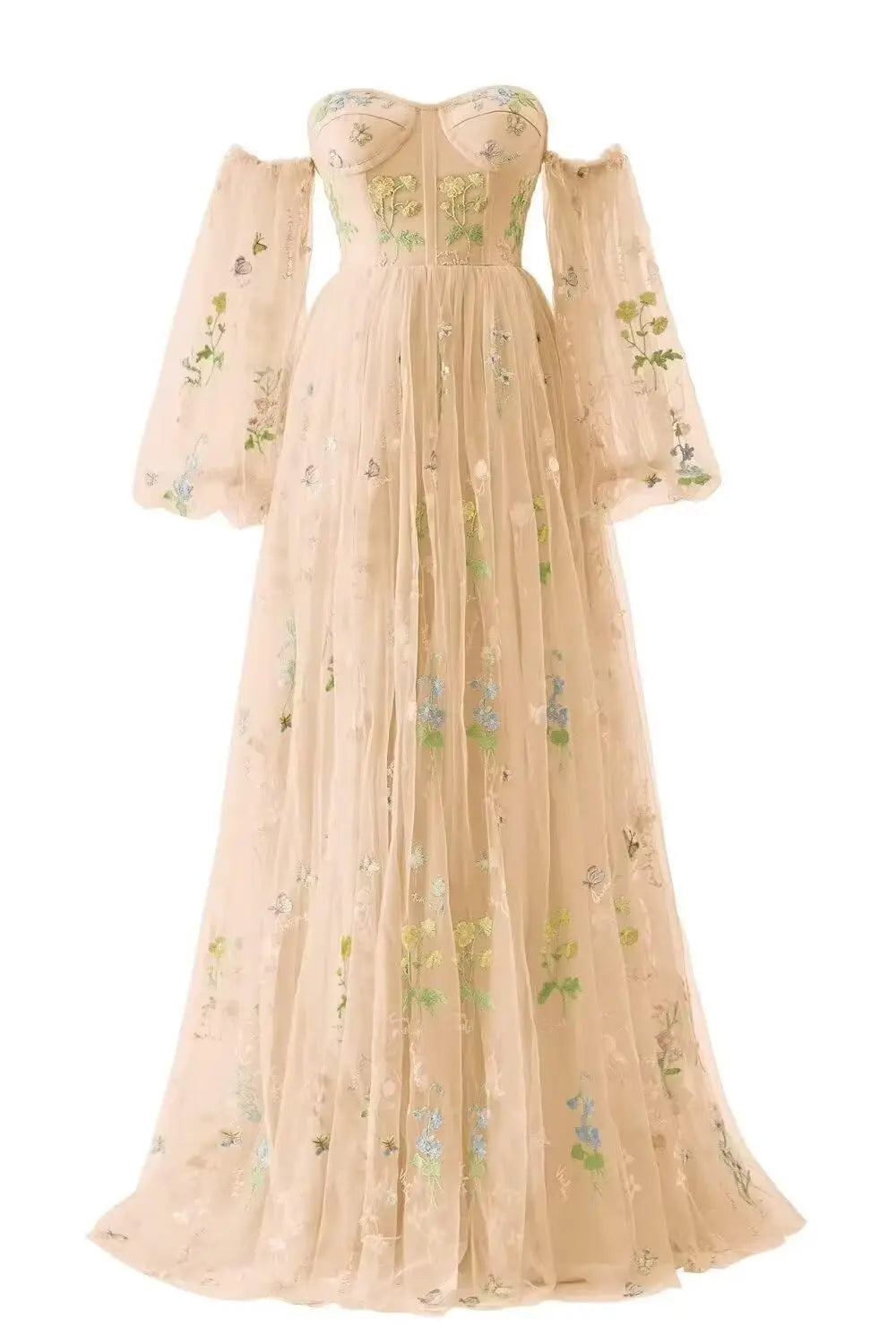 Lace Elegant Dress Women for Wedding Party Tulle Prom Dresses for Women Flower Embroidery A Line Formal Evening Party Gown