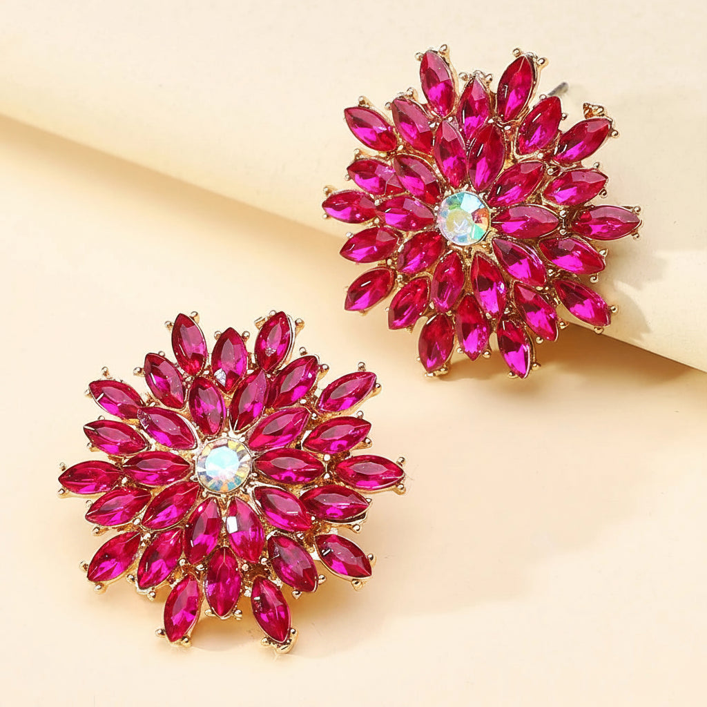 l Round Edge Irregular Earrings Exquisite Gorgeous