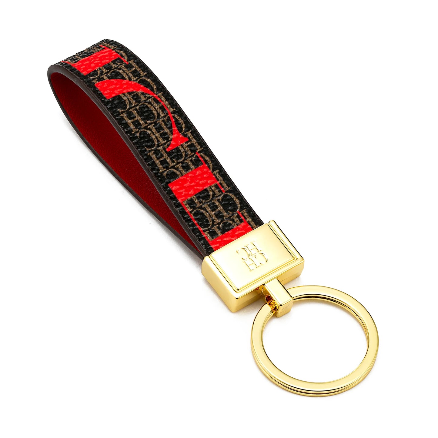 CH Niche High-end Keychain Leather Keychain Unique Printing Design Fashion Keychain Simple and Exquisite Style Gifts