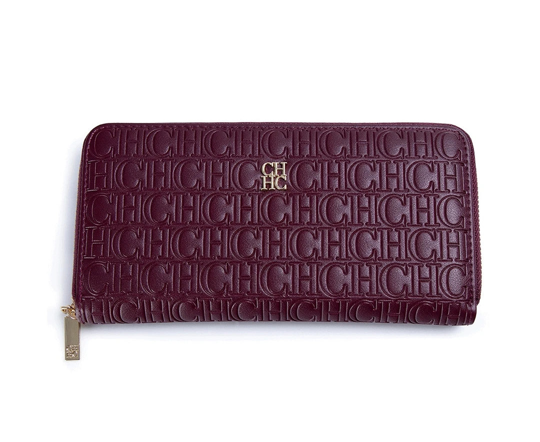 CH Women's Luxury Handbags Compact Wallet Minimalist Design with Embossed Initials Women's Coin Purse Portable Leather Wallet