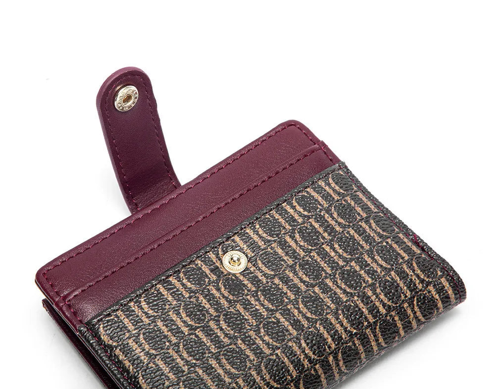 CH New Classic Folding Money Clip Compact Lightweight Luxury Brand Design Sense Letter Decoration Card Bag Women Zero Wallet