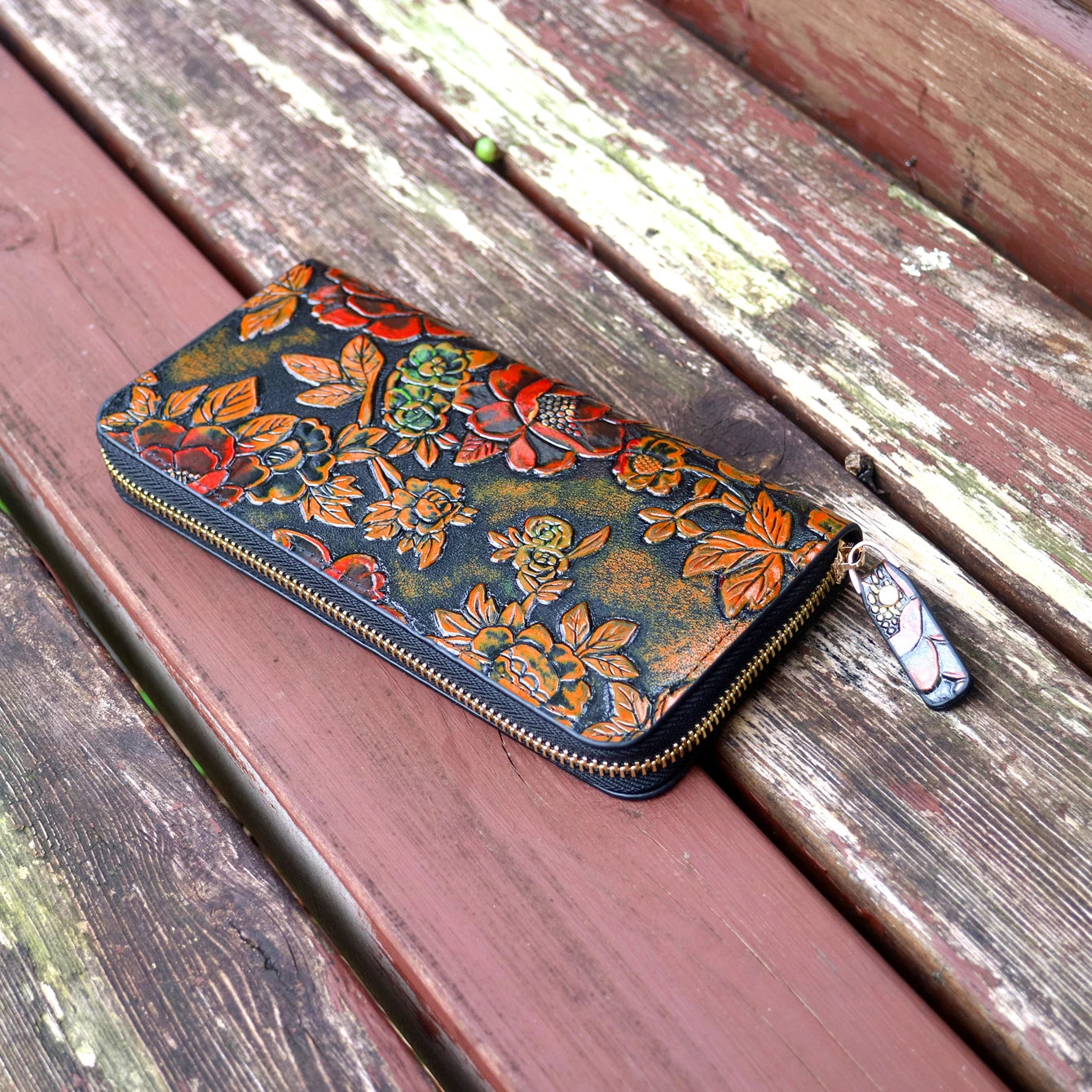 Wallet Women Large Capacity Card Holder Purse Floral Womens Leather Wallets Long Female Coin Purse Evening Clutch Bag