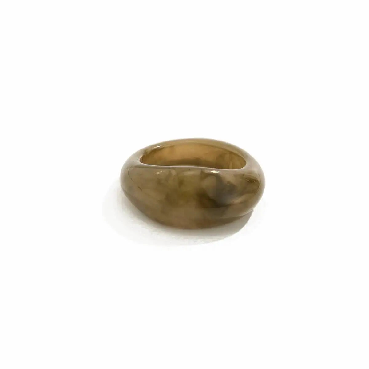 Salircon Trendy Creative Irregular Resin Acrylic Rings for Women Punk Charm Geometric Oval Finger Ring Jewelry Accessories Gifts