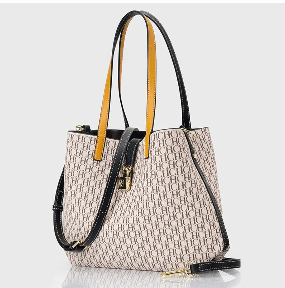 Premium Versatile PU Leather Crossbody Bag Ladies Large Capacity Daily Commuter Tote Bag Letter Print Design Ladies Fashion