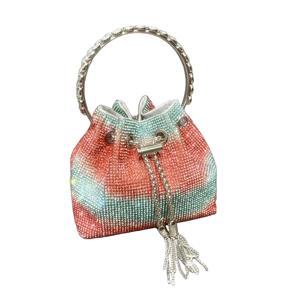 purses and handbags bags for women luxury Designer bucket clutch purse evening banquet bag Crystal rhinestone shoulder bags