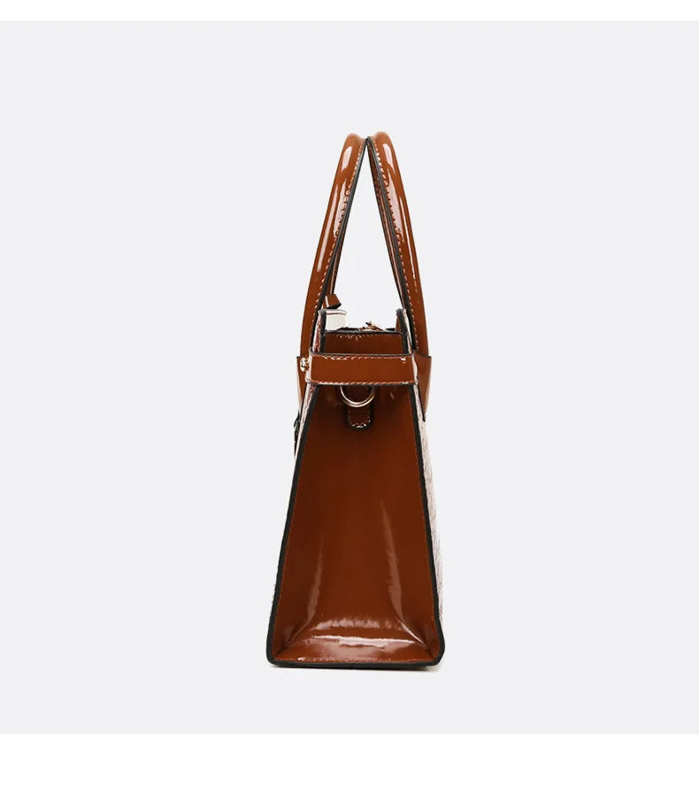 Retro Ladies Three-piece Set Mother-daughter Crossbody Bag Crocodile Pattern Texture Single-shoulder Hand-held Diagonal Bag