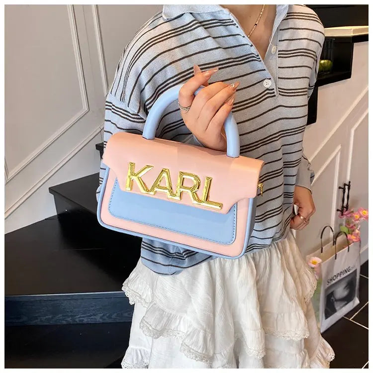 Solid Color Diaper Bag Letter Logo High End Minimalist Trendy Tote Bag For Women Shoulder Bag Large Capacity