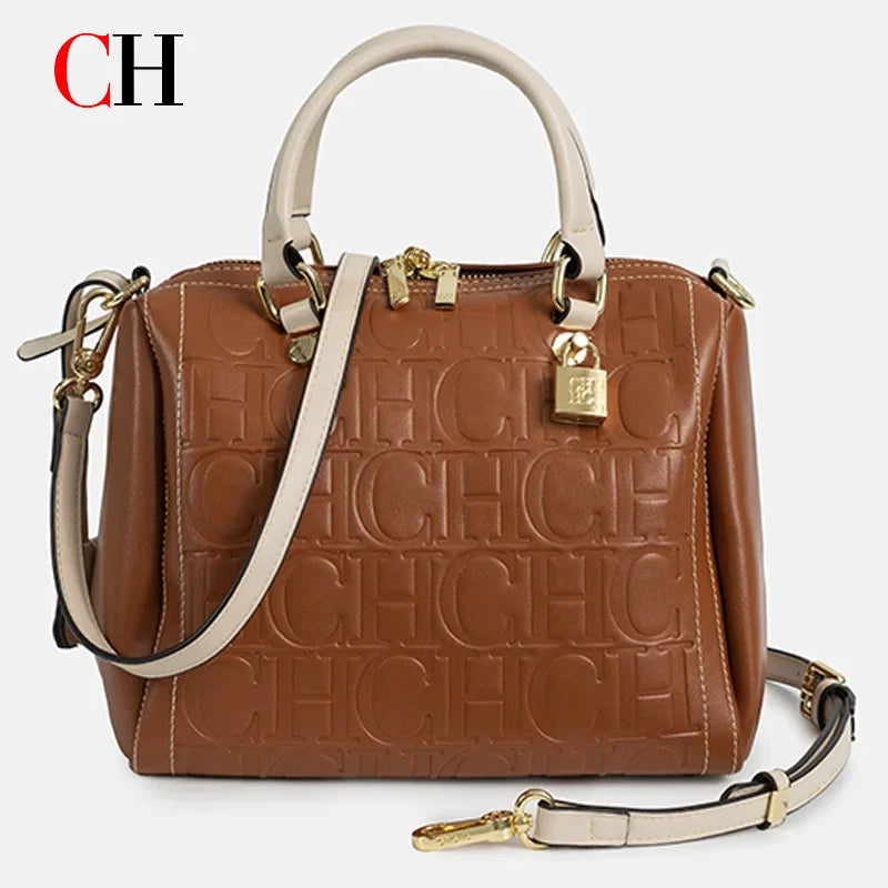 CH New Exquisite Handbag Spring and Summer High-quality Letter Print Multi-Scene Available 2026 Boston Crossbody Bag